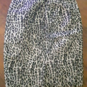 SUNNY LEIGH silver black Metallic Jacquard Skirt
